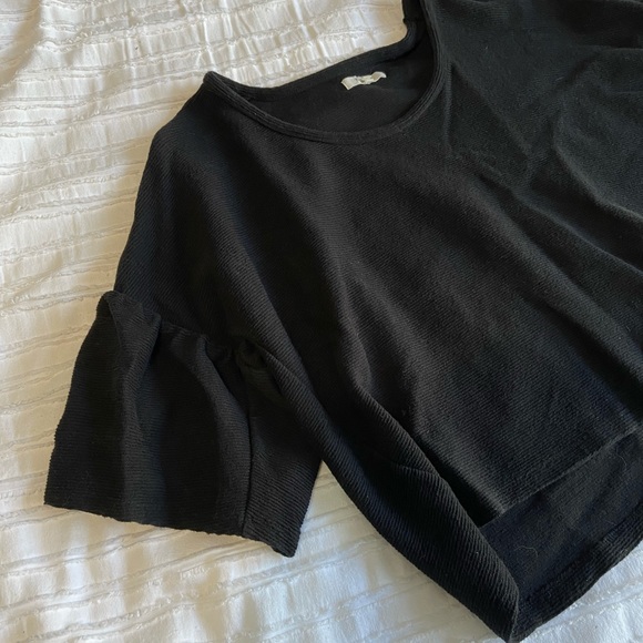 Madewell Bell Sleeve Cropped Sweater - Picture 2 of 4